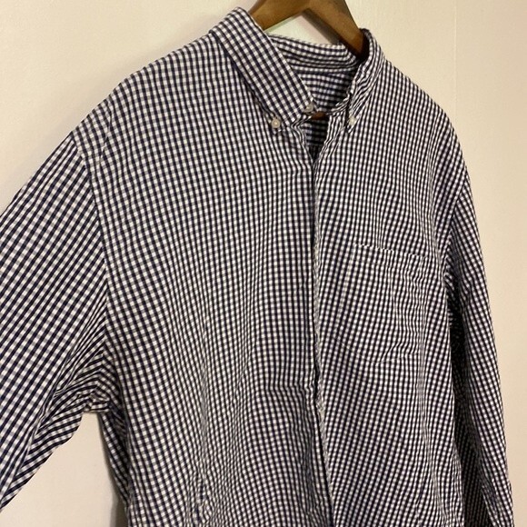 J. Crew Checkered Plaid Long Sleeve Button Down Shirt 100% Cotton Men's XLT 17 - Picture 3 of 14